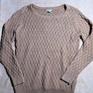 Old Navy Women's Sz XXL Knitted Long Sleeve‎ Causal Beige Sweater (D)